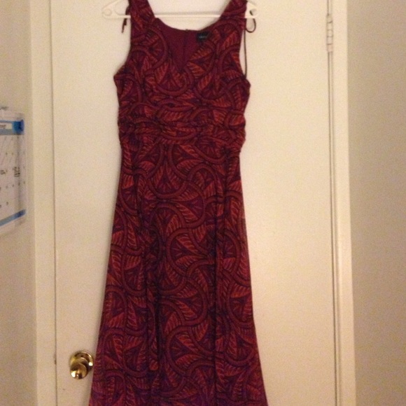 Burgundy Flower Dress