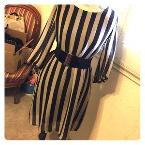 Nude and black stripped dress/long top.