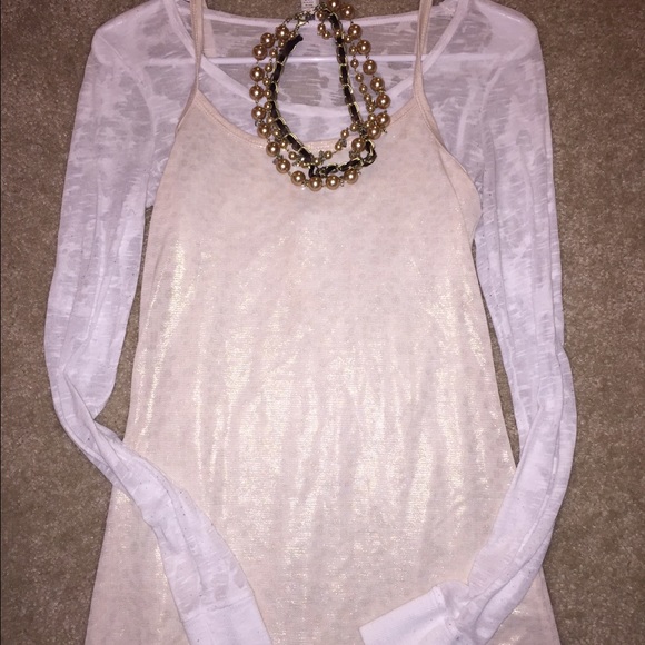 Cream and gold shimmer