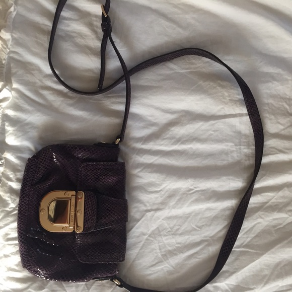 Michael Kors purple snakeskin crossbody