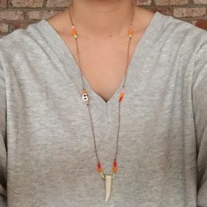 Free People Skull Charm Necklace