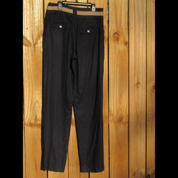 NWT navy blue linen pants by Anthropologie! - Picture 2 of 3