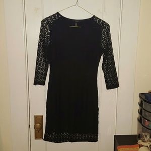Black Lace Dress 3/4 sleeve