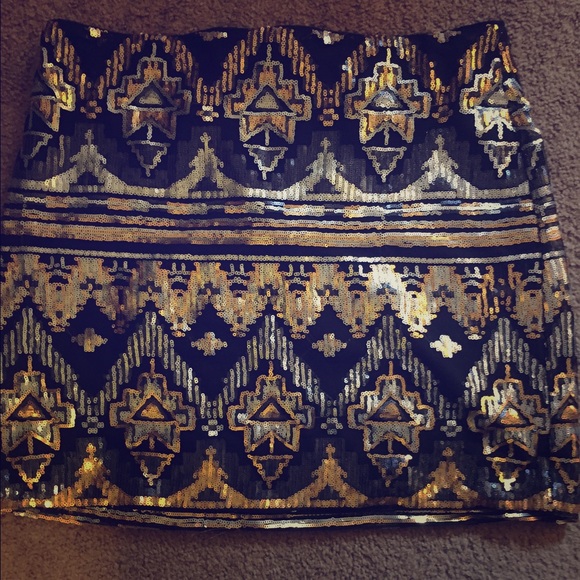 Sequin mini skirt
