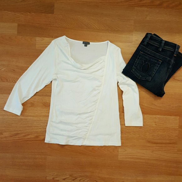 Lilla P White 3/4 length shirt