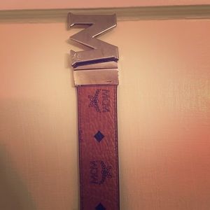 Men's leather MCM belt