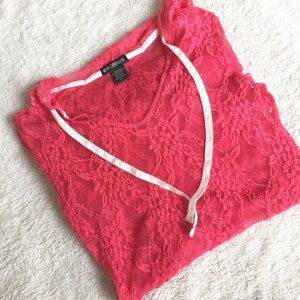 Coral Lace Hoodie