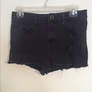Black high waisted shorts