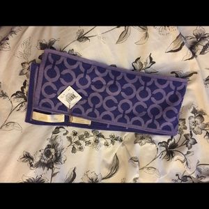 Purple reversible Coach scarf