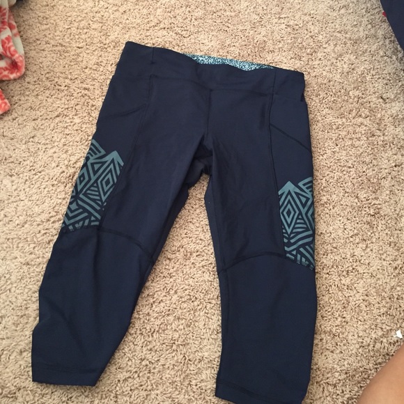 Navy blue tribal lulu crops