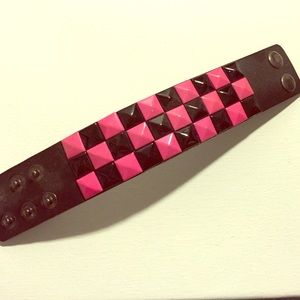 Pink studded bracelet