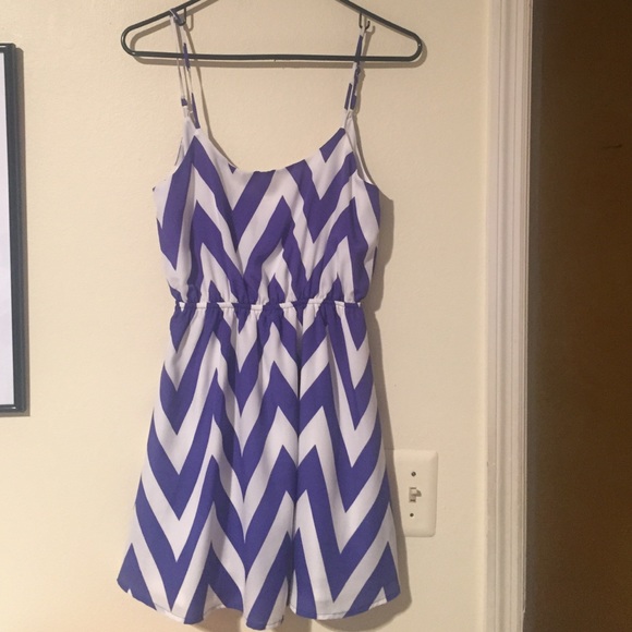 purple and white chevron dress Alice + Olivia Purple White Chevron Wool