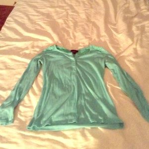 A turquoise blouse