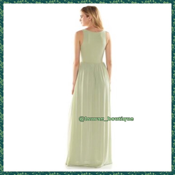 LAUREN CONRAD Green Crochet Trim Maxi Dress - Picture 3 of 3