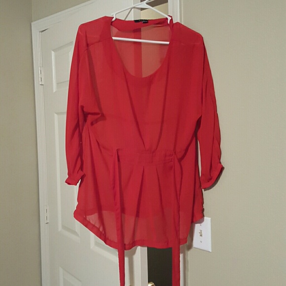 Red long sleeve shirt