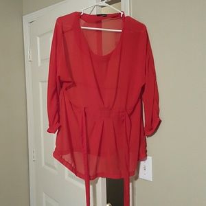 Red long sleeve shirt