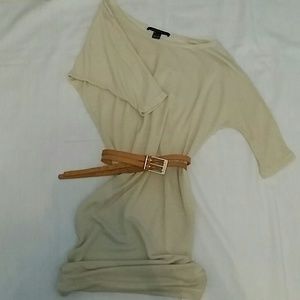 SALE! FRENCH CONNECTION Gold Shimmer Sweater Dress