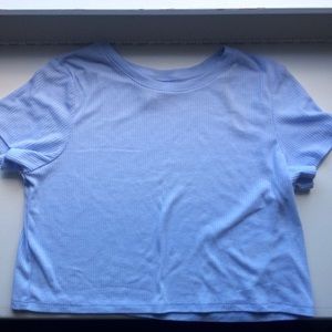 Light blue crop top