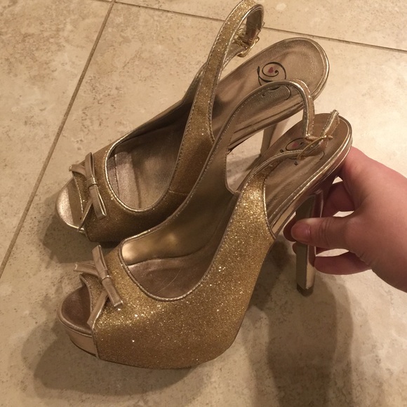 Gold glitter heels - Picture 2 of 2