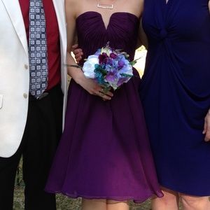 Sale! Eggplant trapless bridesmaid dress