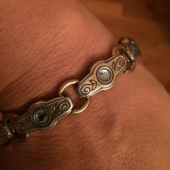 Brighton silver bracket with light blue stones