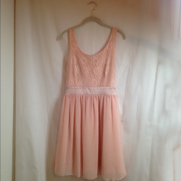 🚫SOLDPinky Blush Pink Dress w/ Lace 🎀 - Picture 1 of 4