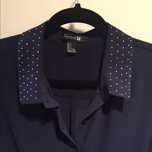 Navy Forever 21 Top