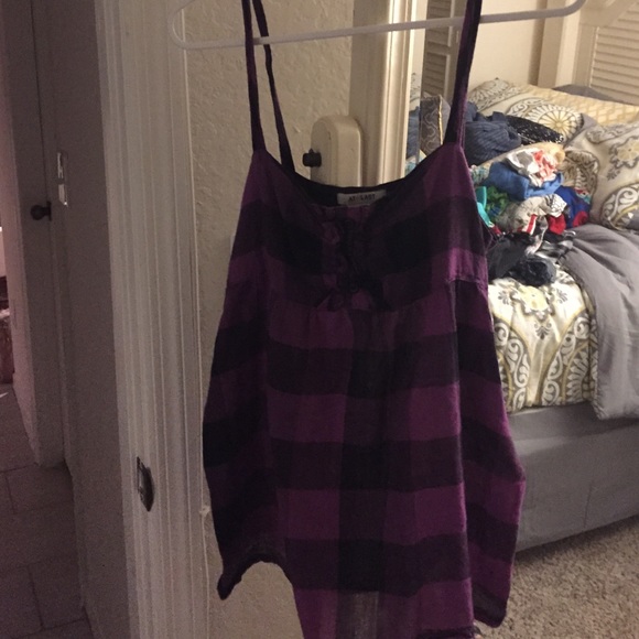 Purple plaid tank