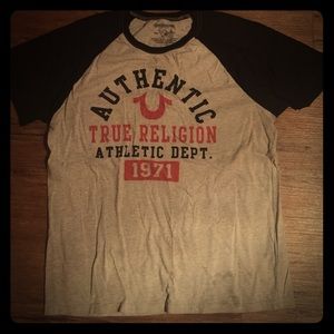 True religion men's baseball shirt