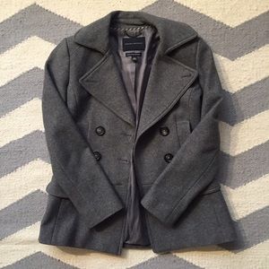 Banana Republic grey wool peacoat xs