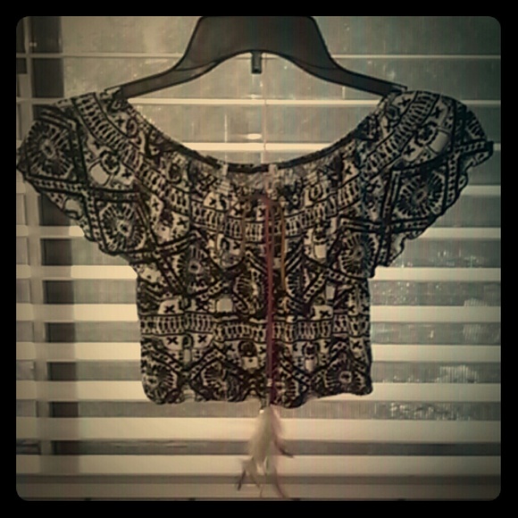 Papaya crop top/NEVER WORN!!!!!