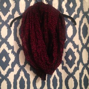 Express black and pink infinity scarf