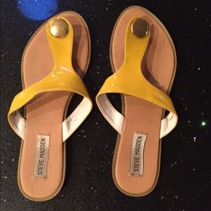 Yellow Steve Madden sandals