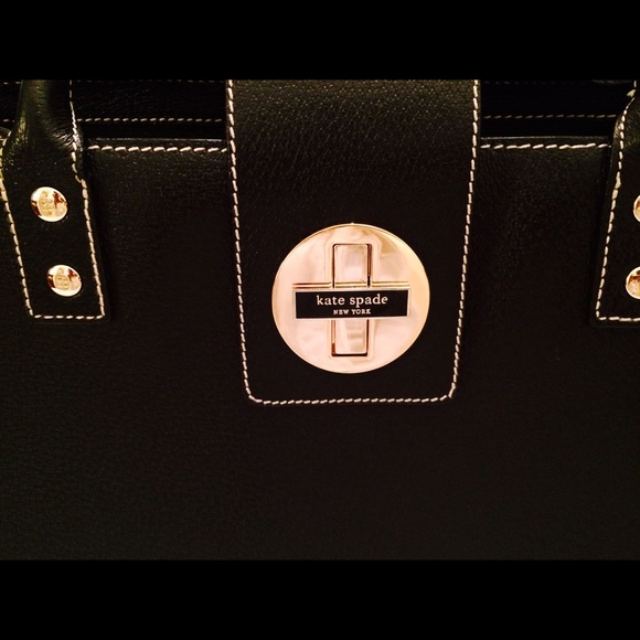 Black leather kate spade handbag
