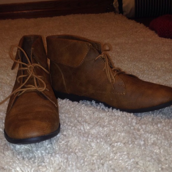 Faux leather booties