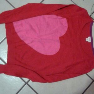 Red and pink heart sweater
