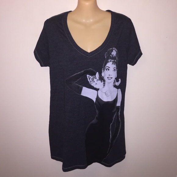 Breakfast at Tiffany's Graphic Tee TShirt Charcoal