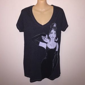 Breakfast at Tiffany's Graphic Tee TShirt Charcoal