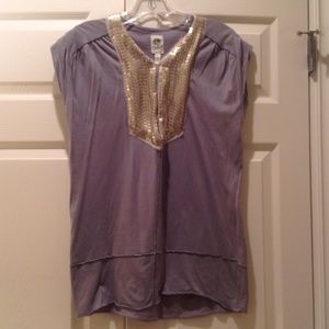 Anthropologie sequined t-shirt