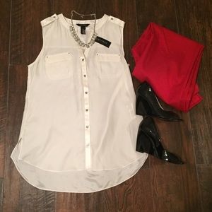 White Silk Blouse-NWT