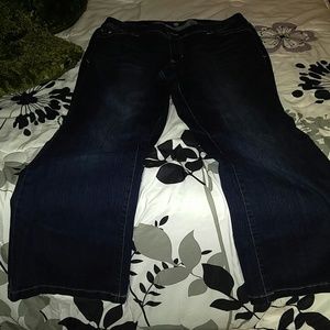 Beautiful dark wash slightly flared jeans