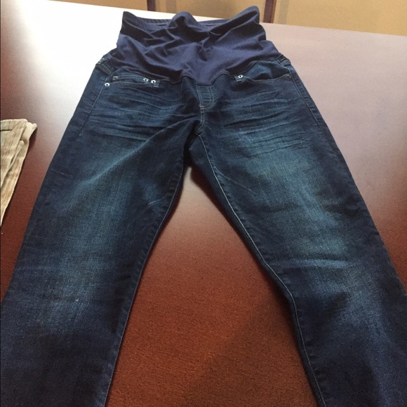 GAP Maternity Jeans full panel dark straight 10/R