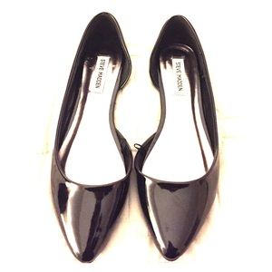 Steve Madden black patent leather flats