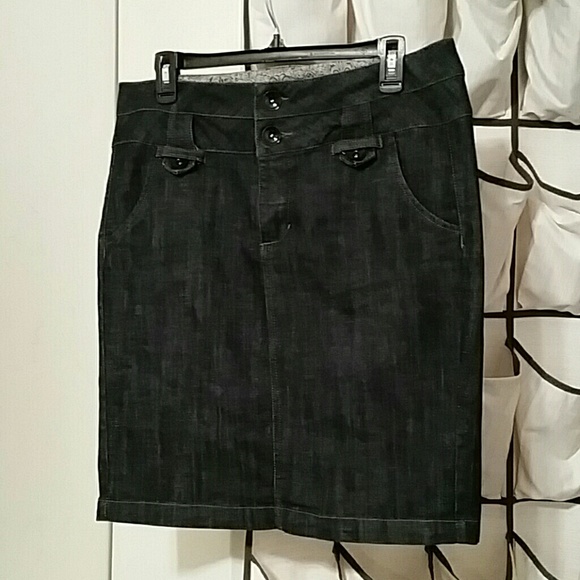 Dark Denim Skirt