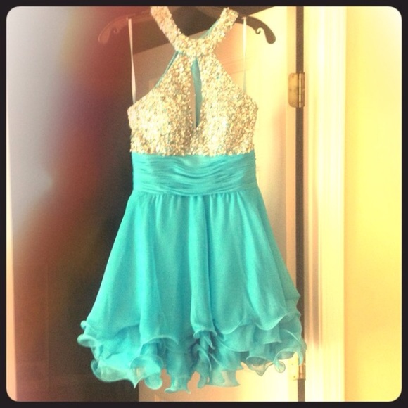 Blue homecoming dress