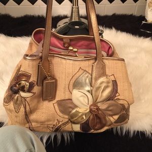 Coach straw bag