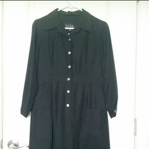 Nicole Miller black tulip hem