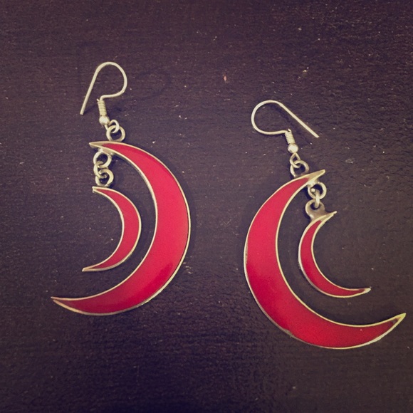 Alpaca fiber and silver earrings - Picture 1 of 1