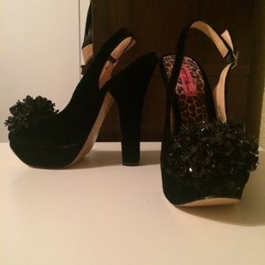 Betsey Johnson Velvet Heels