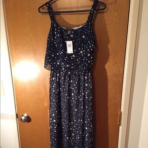 navy blue maxi dress